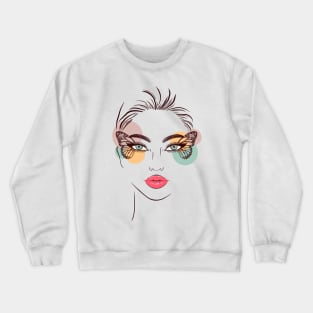 Butterfly woman Crewneck Sweatshirt